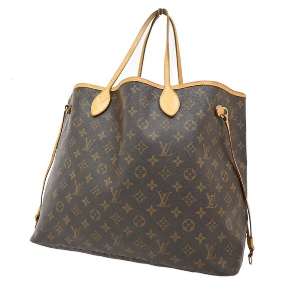 LOUIS VUITTON Neverfull GM Shoulder Tote Bag Monogram Leather - Picture 1 of 16